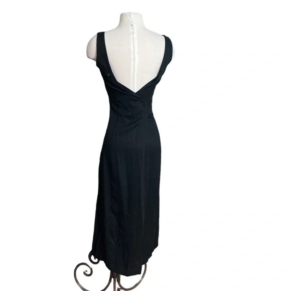 Whistles Clara black wrap dress sz-0 - Picture 5 of 6